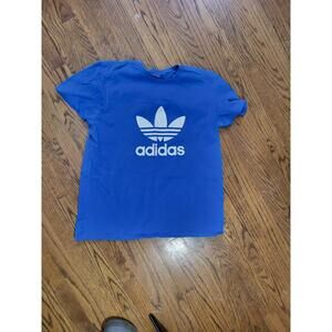 adidas trefoil Big Logo T-Shirt Men's Large Blue